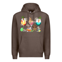 Coffee Easter wine glasses Easter Day Premium Hoodie - HowdyJamesFarm