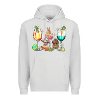 Dove Grey Easter wine glasses Easter Day Premium Hoodie - HowdyJamesFarm