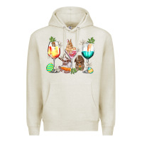 Oatmeal Heather Easter wine glasses Easter Day Premium Hoodie - HowdyJamesFarm
