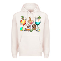 Pale Pink Easter wine glasses Easter Day Premium Hoodie - HowdyJamesFarm