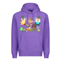 Purple Easter wine glasses Easter Day Premium Hoodie - HowdyJamesFarm
