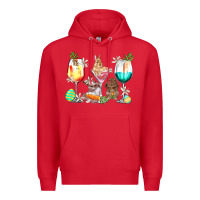 Red Easter wine glasses Easter Day Premium Hoodie - HowdyJamesFarm