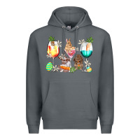 Rock Easter wine glasses Easter Day Premium Hoodie - HowdyJamesFarm