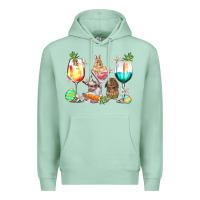 Seafoam Easter wine glasses Easter Day Premium Hoodie - HowdyJamesFarm