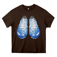 Chocolate Brown blue cleats fa element Heavy Core Tee - FaDigitalArtStudio