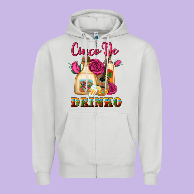 Cinco De Drinko Zipper Hoodie Designed By Artiststas