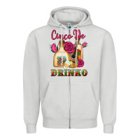 Dove Grey cinco de drinko Zipper Hoodie - Artiststas