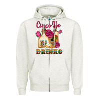 Oatmeal Heather cinco de drinko Zipper Hoodie - Artiststas