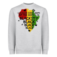 Heather Grey black black blackity Heavyweight Sweatshirt - MaliasSmallBusiness