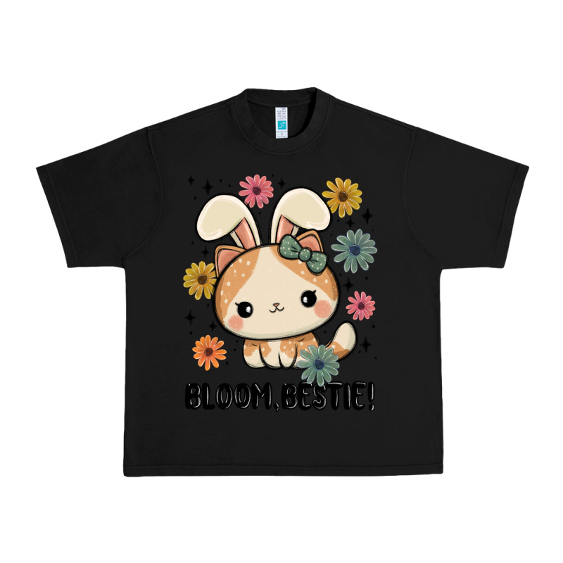 Bloom Bestie Cat Urban Heavy Tee by MaliasSmallBusiness | Teevron