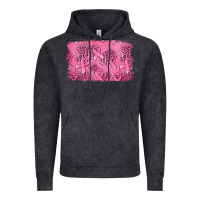 Vintage Black Distressed breast cancer background Vintage Hoodie - Jasminsmagicworld
