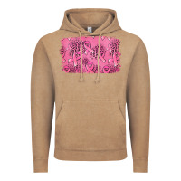 Vintage Coffee Distressed breast cancer background Vintage Hoodie - Jasminsmagicworld