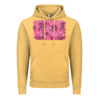 Vintage Mustard Distressed breast cancer background Vintage Hoodie - Jasminsmagicworld