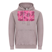 Vintage Zinc Distressed breast cancer background Vintage Hoodie - Jasminsmagicworld