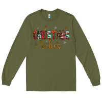 Army Green christmas vibes Long Sleeve Tee - JahusDesignShop