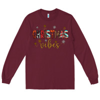 Burgundy christmas vibes Long Sleeve Tee - JahusDesignShop