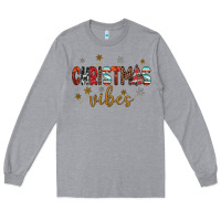 Heather Grey christmas vibes Long Sleeve Tee - JahusDesignShop