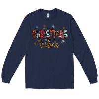 Navy christmas vibes Long Sleeve Tee - JahusDesignShop