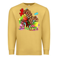 Antique Gold Black woman Autism nails Premium Sweatshirt - NancyCooperArtShop