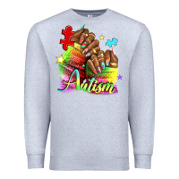 Heather Grey Black woman Autism nails Premium Sweatshirt - NancyCooperArtShop