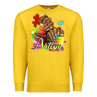 Lemon Black woman Autism nails Premium Sweatshirt - NancyCooperArtShop