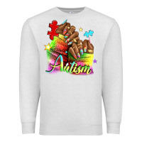 Oatmeal Heather Black woman Autism nails Premium Sweatshirt - NancyCooperArtShop