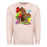 Pale Pink Black woman Autism nails Premium Sweatshirt - NancyCooperArtShop