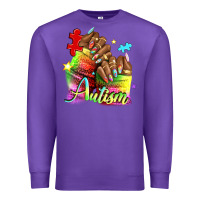 Black Woman Autism Nails Premium Sweatshirt | Teevron
