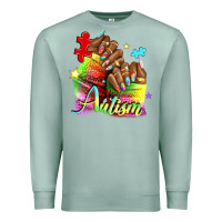 Seafoam Black woman Autism nails Premium Sweatshirt - NancyCooperArtShop