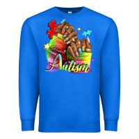 True Royal Black woman Autism nails Premium Sweatshirt - NancyCooperArtShop