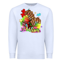 White Black woman Autism nails Premium Sweatshirt - NancyCooperArtShop