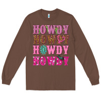 Chestnut pink howdy howdy howdy Long Sleeve Tee - NancyCooperArtShop