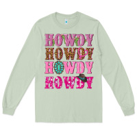 Matcha pink howdy howdy howdy Long Sleeve Tee - NancyCooperArtShop