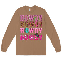Toasted Coconut pink howdy howdy howdy Long Sleeve Tee - NancyCooperArtShop
