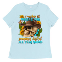 Baby Blue somewhere where the summer lasted all year 'round Ladies Tee - HRA Design Shop