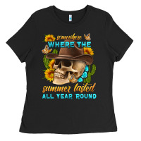Black somewhere where the summer lasted all year 'round Ladies Tee - HRA Design Shop