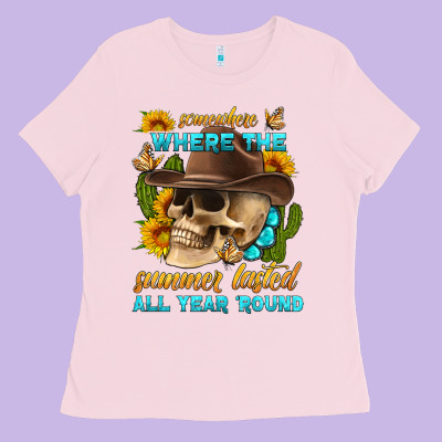Somewhere Where The Summer Lasted All Year 'round Ladies Tee Designed By Hra Design Shop