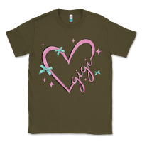 Army Green gigi with heart and ribbons Classic Tee - MaliasSmallBusiness