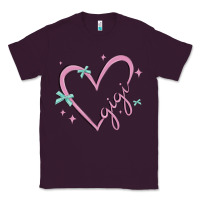 Plum gigi with heart and ribbons Classic Tee - MaliasSmallBusiness