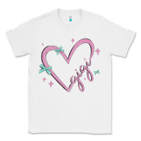 White gigi with heart and ribbons Classic Tee - MaliasSmallBusiness