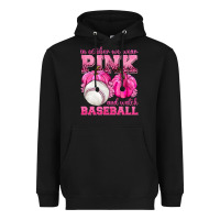Black In October We Wear Pink and Watch Baseball Heavyweight Hoodie - texasbilliewilder