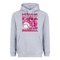 Heather Grey In October We Wear Pink and Watch Baseball Heavyweight Hoodie - texasbilliewilder