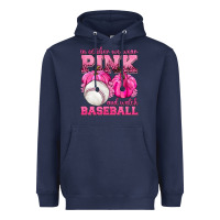 Navy In October We Wear Pink and Watch Baseball Heavyweight Hoodie - texasbilliewilder
