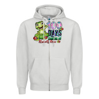 Dove Grey 100 days chancing my students crow Zipper Hoodie - SublimationCraftShop