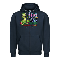 Navy 100 days chancing my students crow Zipper Hoodie - SublimationCraftShop