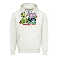 Oatmeal Heather 100 days chancing my students crow Zipper Hoodie - SublimationCraftShop