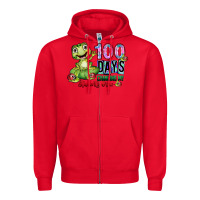 Red 100 days chancing my students crow Zipper Hoodie - SublimationCraftShop