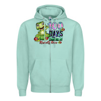 Seafoam 100 days chancing my students crow Zipper Hoodie - SublimationCraftShop