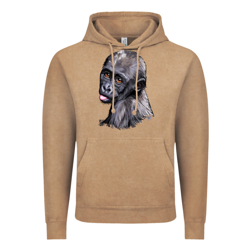 Baby Gorilla Head Vintage Hoodie by LillyAllenDesigns | Teevron