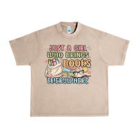 French Oak just a girl who brings books everywhere Urban Heavy Tee - MaliasSmallBusiness